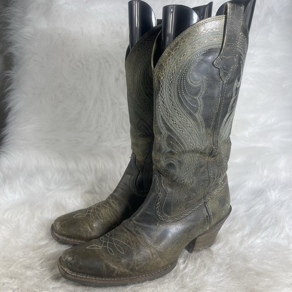 Ariat Lively Western Cowboy Boots Women’s 9B Teal Leather Square Toe 10016358